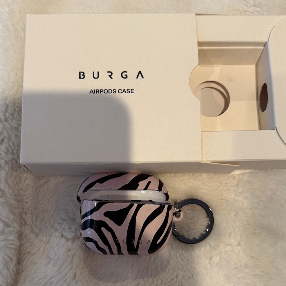 Pink Zebra AirPods Case